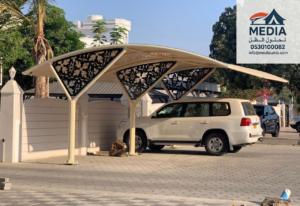 مظلات سيارات قماشية مقاومة للشمس والحرارة في جدة - تصميم حديث وضمان 10 سنوات